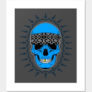 Blue Skull Posters and Art